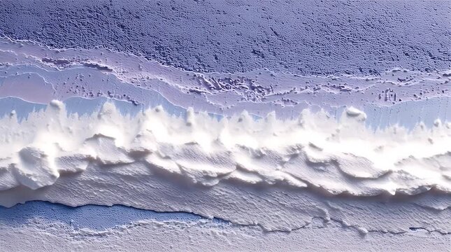 Textured abstract art; white impasto stripe over a grainy blue surface, creating depth and visual interest