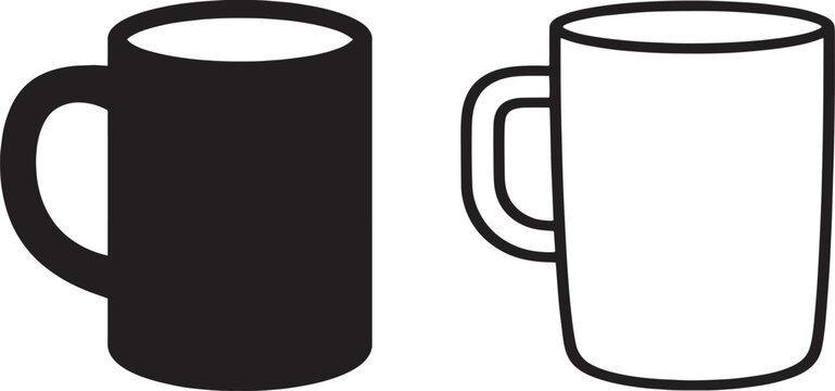Minimal Mug Cup Vector Icons