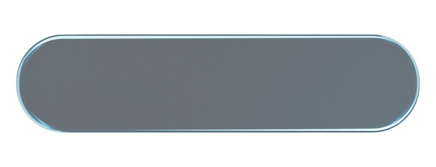 Obraz premium Blue Cyan Liquid Glass UI Bar with Glossy Transparent Surface, Modern Interface Element