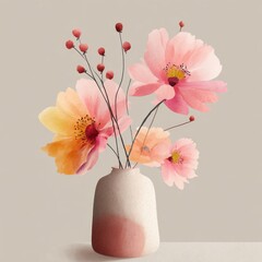 Arranging beautiful floral composition studio artwork minimalist close-up aesthetic appeal