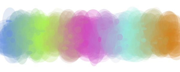 Rainbow watercolor splash isolated on transparent background