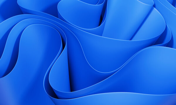 3D Dynamic Abstract Blue Shapes like windows 11 wallpaper