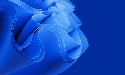 3D Dynamic Abstract Blue Shapes like windows 11 wallpaper