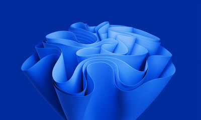 3D Dynamic Abstract Blue Shapes like windows 11 wallpaper