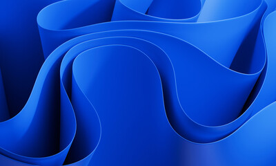 3D Dynamic Abstract Blue Shapes like windows 11 wallpaper