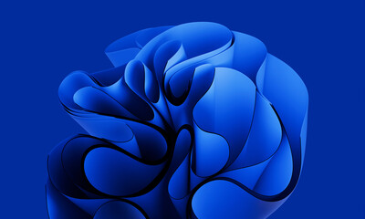 3D Dynamic Abstract Blue Shapes like windows 11 wallpaper