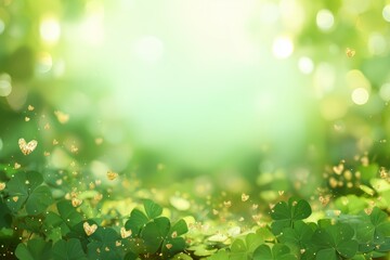 Magical Shamrock & Clover Background