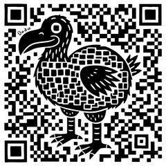 Dodo bird made using the QR-code technique.Tattoo, print, stamp © Anatoly Shapoval