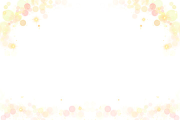 Champagne Gold Rounded Frame Border Overlay withe Bokeh and Glitter
