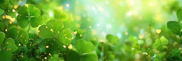 Magical Shamrock & Clover Background