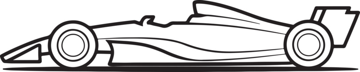 Naklejka premium Racing Car Speed Vector Illustration