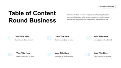 Obraz premium Round 3D Business Infographic