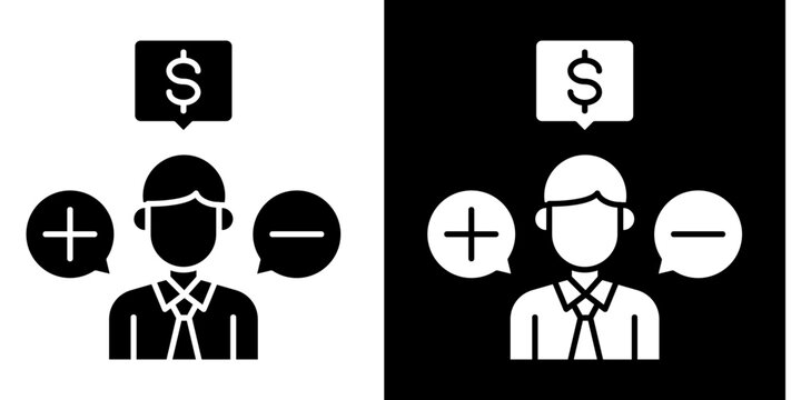 Consumer Behavior Icon Set White Glyph Style Collection