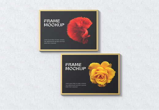 Wooden Photo Frame Mockup Set
