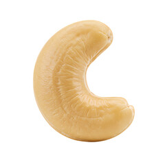 Single Salted Cashew Nut Asset, PNG with Alpha Channel for Marketing and Branding