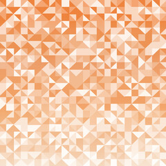 Abstract Background with Geometric Triangles &ndash; Orange Gradient Mosaic Texture