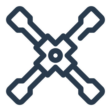 Wheel Brace lug wrench tire change tool icon