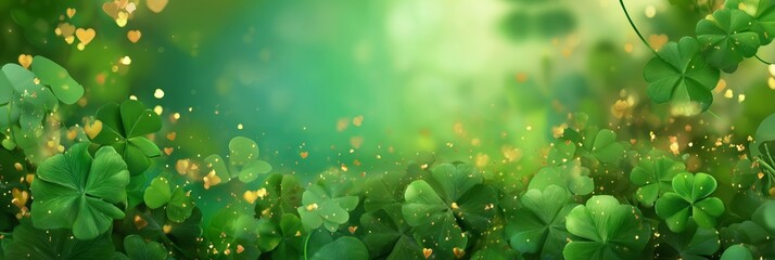 Magical Shamrock & Clover Background