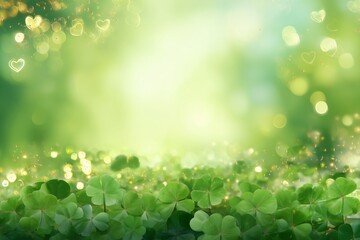 Magical Shamrock & Clover Background