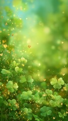 Magical Shamrock & Clover Background