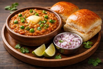 Delicious Pav Bhaji Indian Street Food