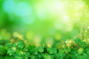 Magical Shamrock & Clover Background