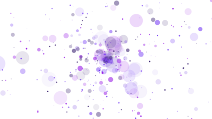 Purple and gray dots scattered on transparent background isolated on transparent background