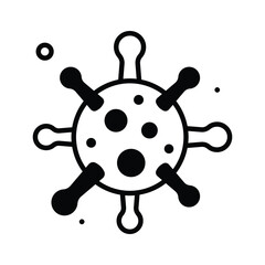Obraz premium Latest glyph icon of virus, infectious disease spread, public health risks