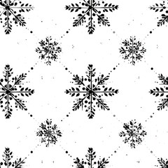 Monochrome snowflake pattern on a white background.