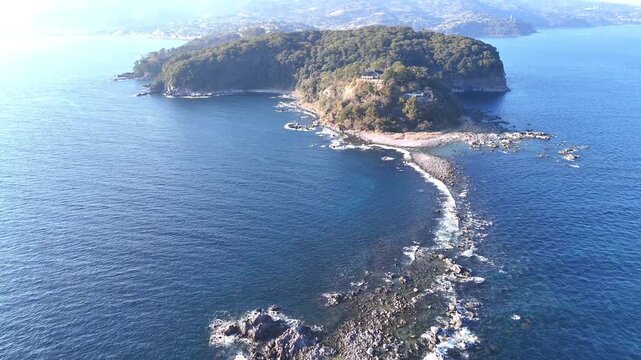 真鶴岬 トンボロ現象 空撮│Manazuru Peninsula Aerial
