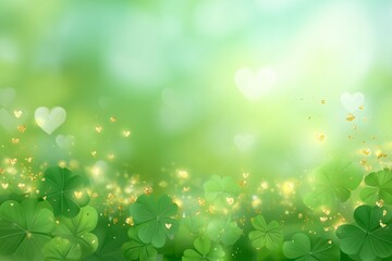 Magical Shamrock & Clover Background