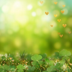 Magical Shamrock & Clover Background