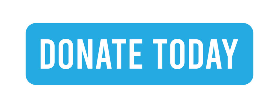 Donate Today call to action button in red with white text for charity donation and nonprofit campaigns vector