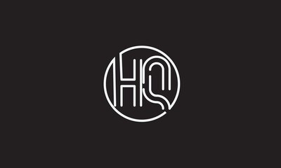 HQ, QH , Q , H , Abstract Letters Logo Monogram