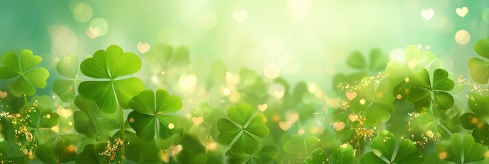 Magical Shamrock & Clover Background