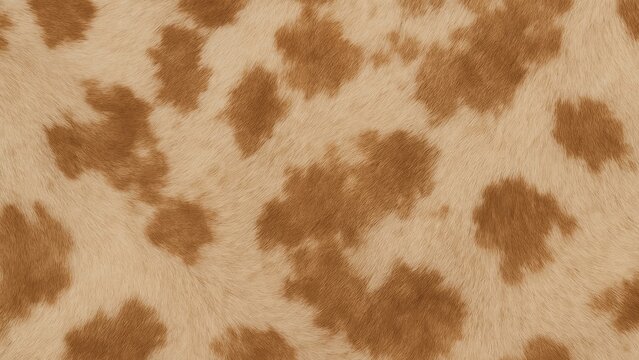 Brown and white cowhide texture.