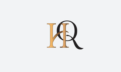 HQ, QH , Q , H , Abstract Letters Logo Monogram