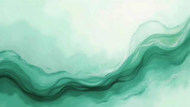 abstract painting in watercolor or alcohol ink style with shades of turquoise, teal, and mint