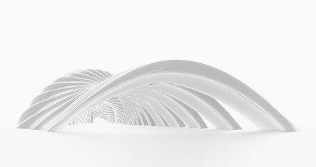 Futuristic architecture background 3d render