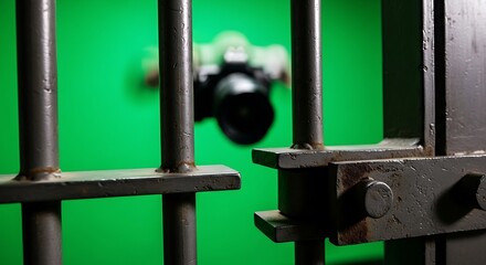 Jail Bars Focus - A Stark Reminder of Confinement.