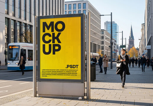 Outdoor signing or poster frame mockup