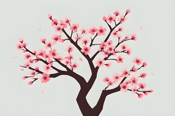 simple illustration of cherry blossoms