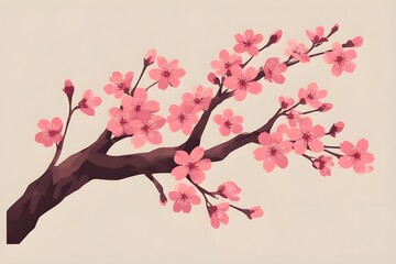 simple illustration of cherry blossoms