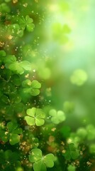 Magical Shamrock & Clover Background