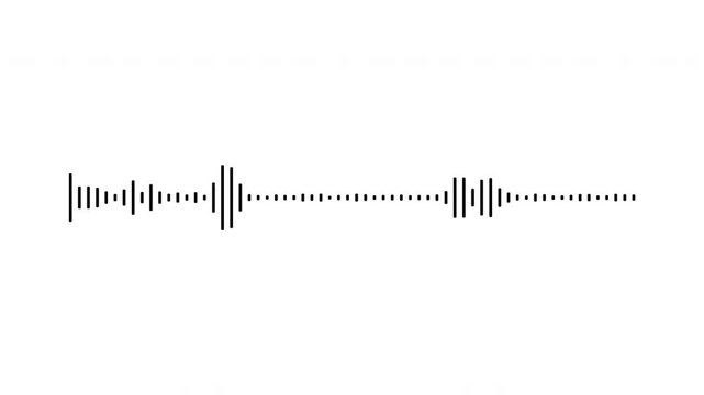 animated audio spectrum on transparent background