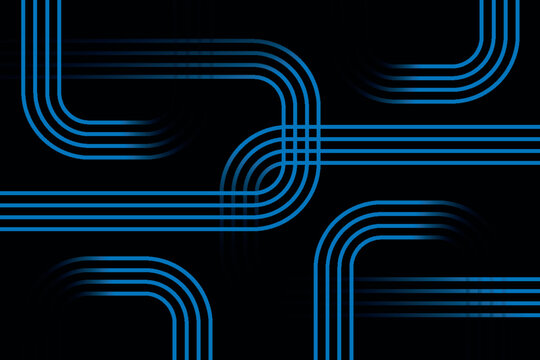 Black abstract background with trendy and modern colorful stripes design. Abstract linear maze concept for cover, banner, brochure, presentation, and certificate. Vector illustration VOL. 3