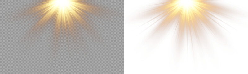 Fototapeta premium PNG transparent sunlight special lens flare light effect. Stock royalty free PNG image