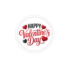 Obraz premium Happy Valentine’s Day Playful Typography Illustration Cheerful Valentine’s Day Hand Lettered Typography Design 14 February Stylish Love Typography 