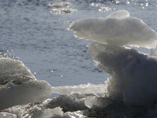 Drift ice on the Elbe in January © Klaus Schulz