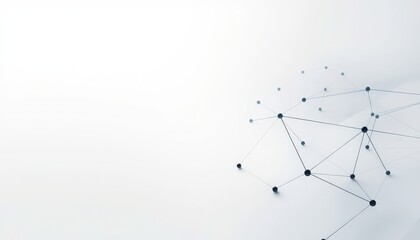 abstract background with white umbrellas, A network of connected dots and lines on a white background representing global communication and technology